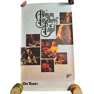 The Allman Brothers Band Seven Turns 1990 Tour Concert Promo Poster 23x39 CBS
